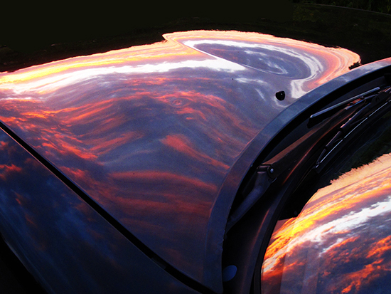 Sunset Reflection on Miata photo